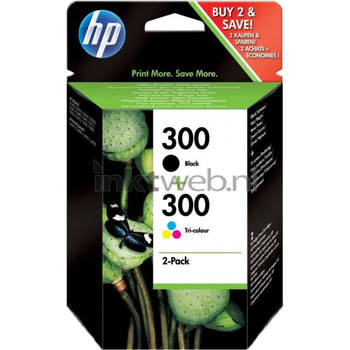 HP 300 Combo-pack zwart en kleur cartridge