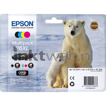 Epson 26XL Multipack zwart en kleur cartridge