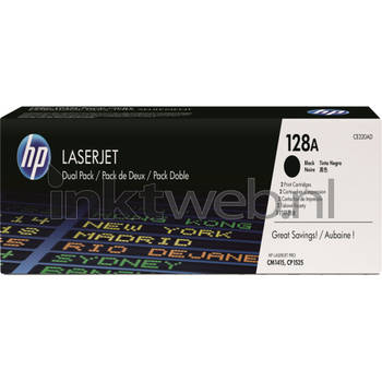 HP 128 twinpack zwart toner