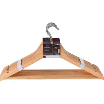 8 Luxe houten kledinghangers - 8 Houten klerenhangers