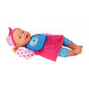 Falca babypop 8-delig meisje blauw/roze 45 cm