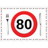 10 placemats 80 jaar van papier - Placemats