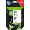 HP 301 Multipack zwart en kleur cartridge