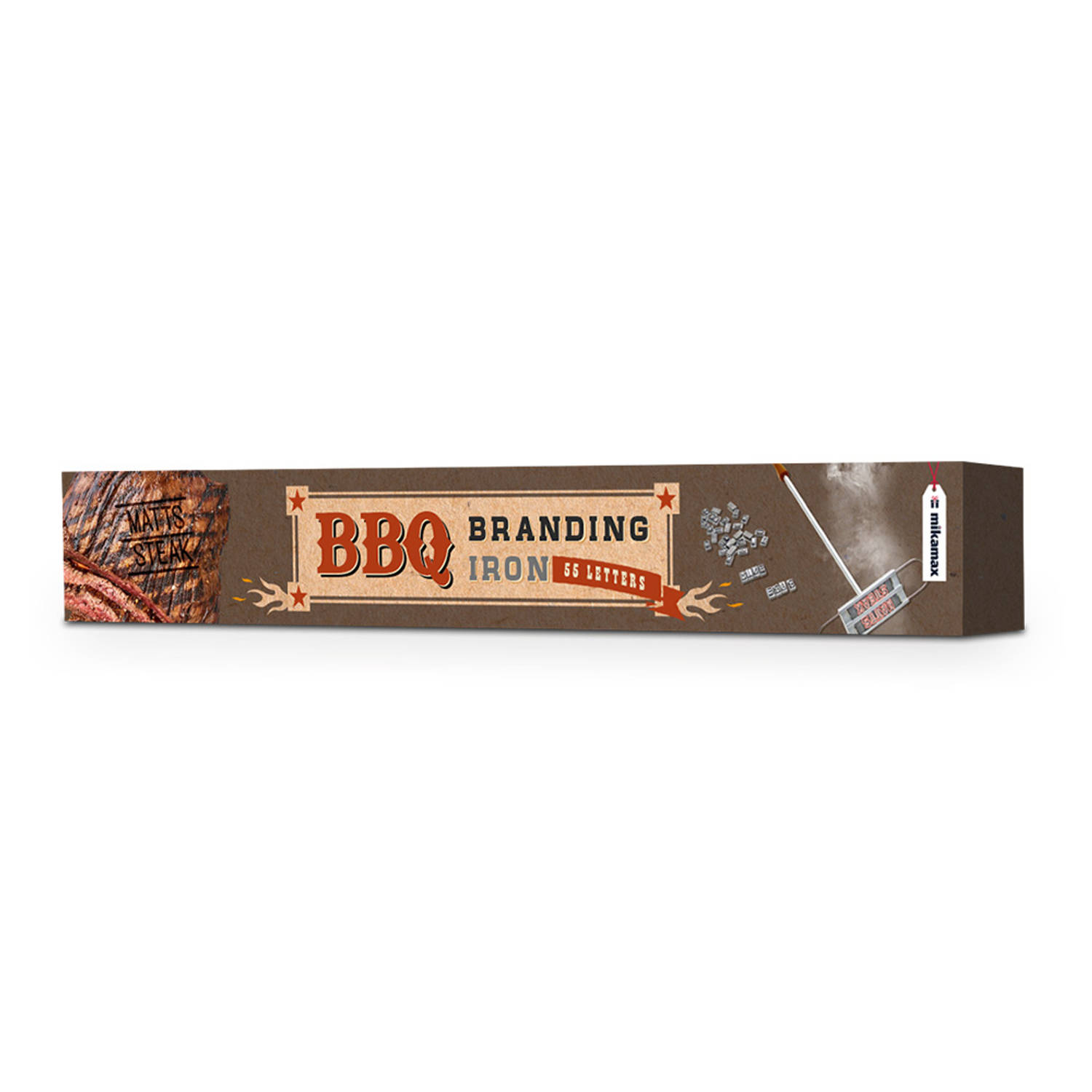 BBQ Brandijzer - Maak je vlees uniek met eigen tekst - Zwart & RVS - Grill accessoire - Gepersonaliseerd BBQ gereedschap