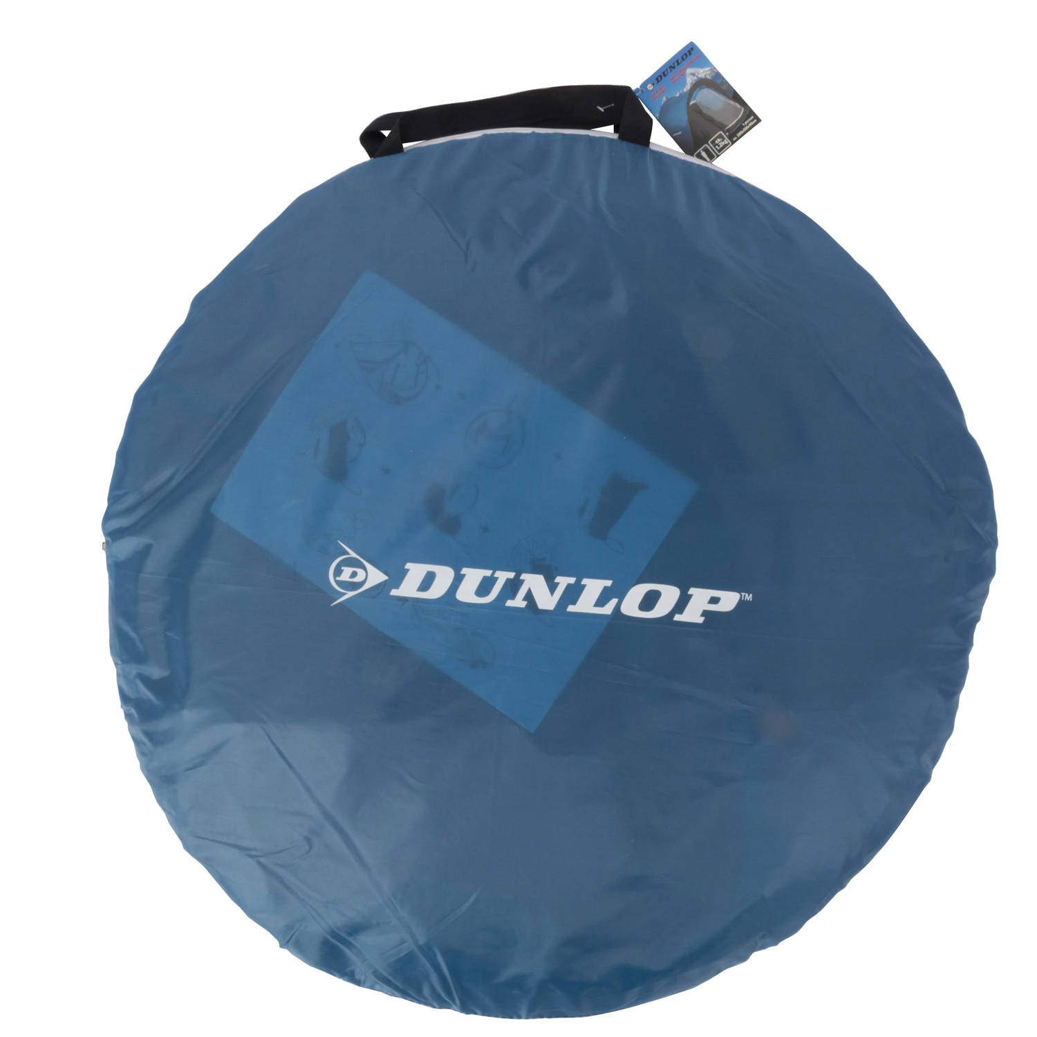 Magistraat ik heb honger muis of rat Dunlop pop-up-tent - 1 persoons - 220 x 120 x 90 cm - met hor - blauw/  grijs | Blokker