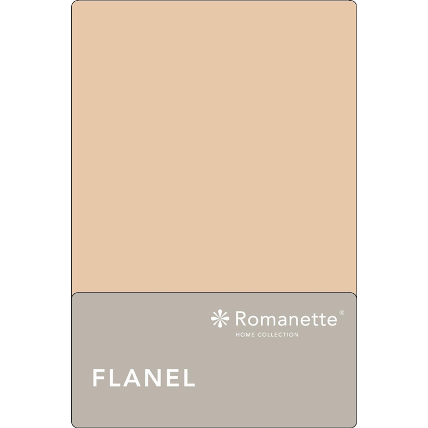 Flanellen Lakens Romanette Zand-240 X 300 Cm