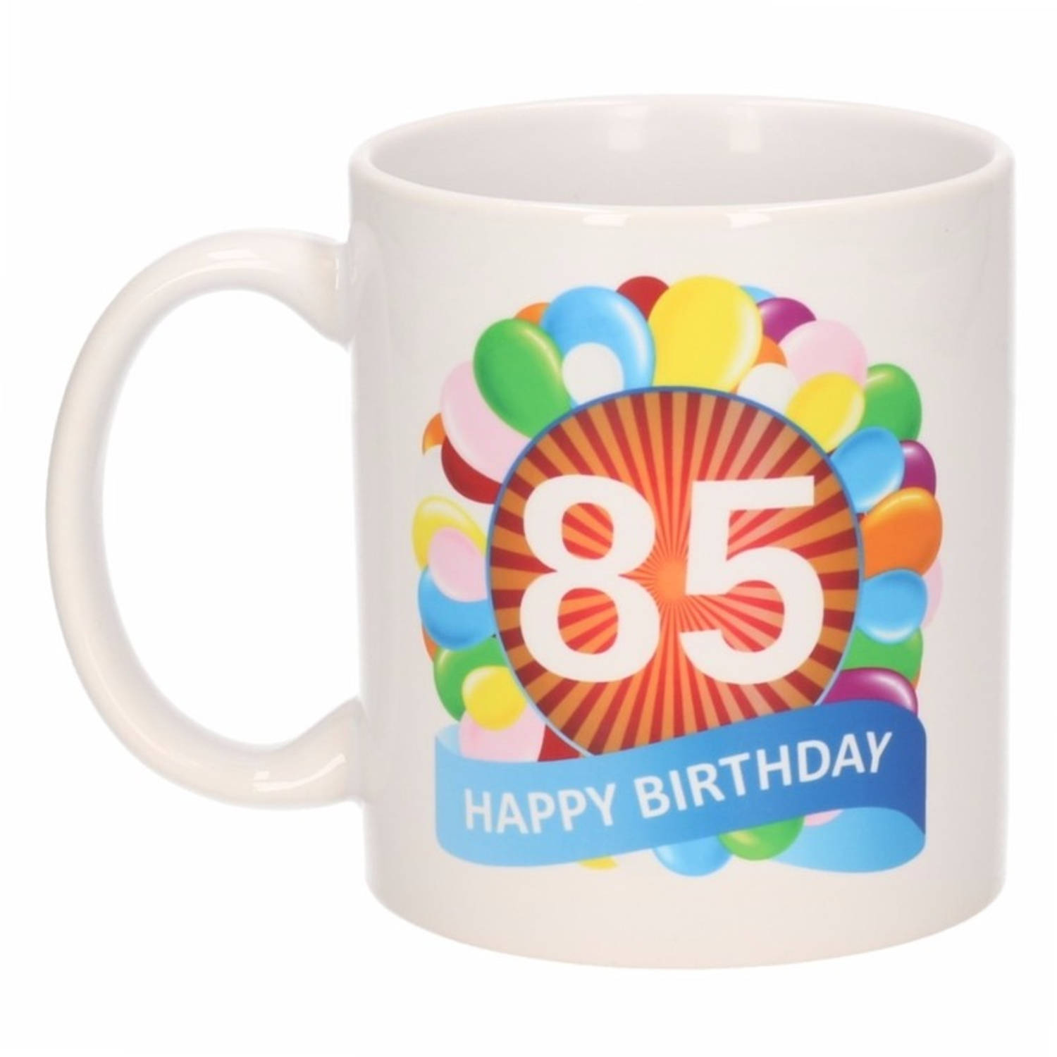 Verjaardag ballonnen mok / beker 85 jaar