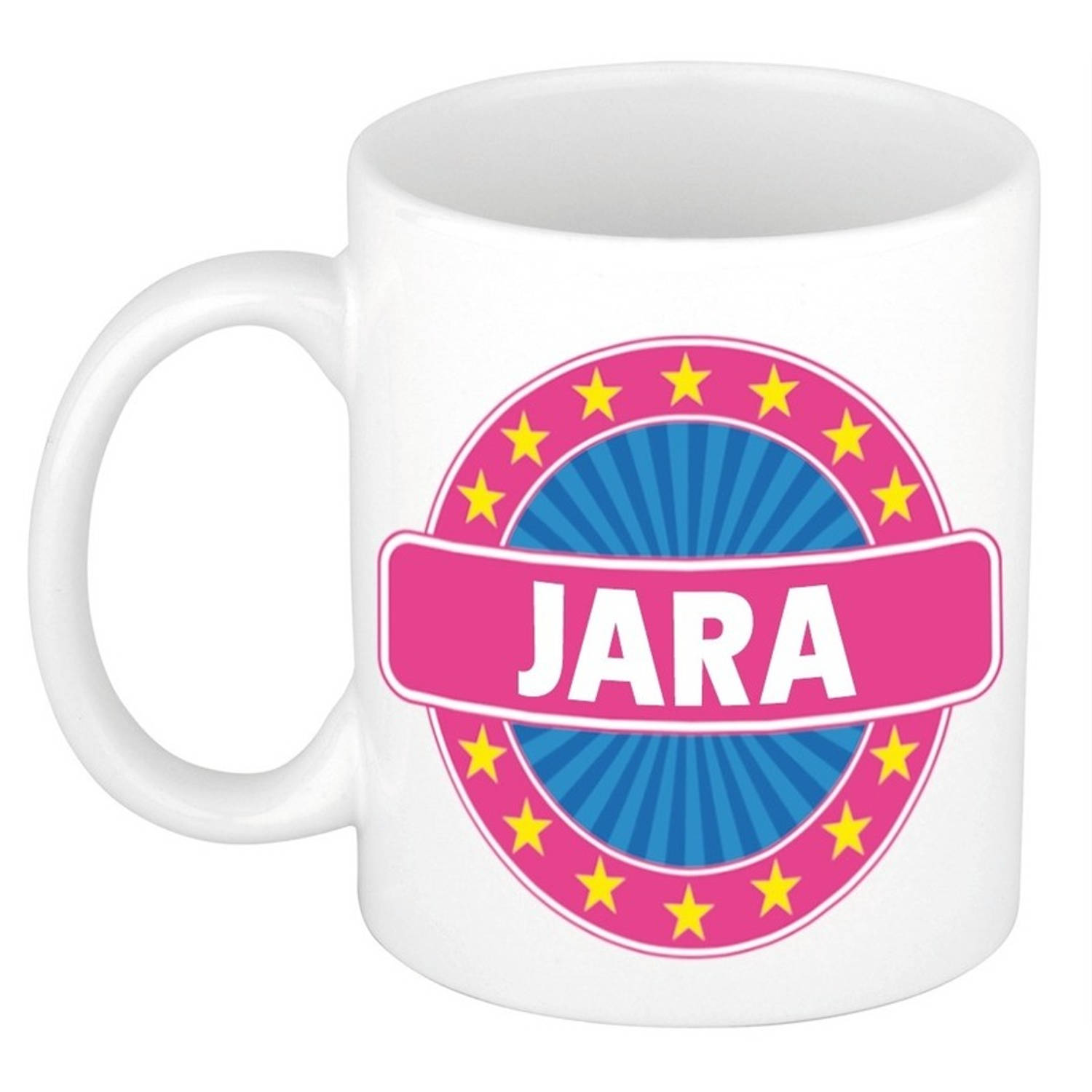 Voornaam Jara koffie/thee mok of beker - Naam mokken