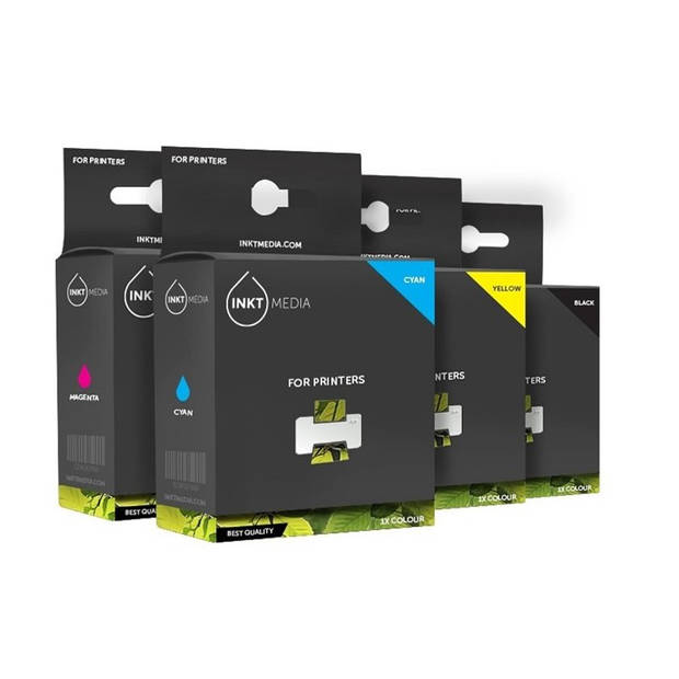 Inktmedia® - Inktcartridge - Alternatief voor de Hp 903XL multipack zwart/cyaan/magenta/geel 1x set