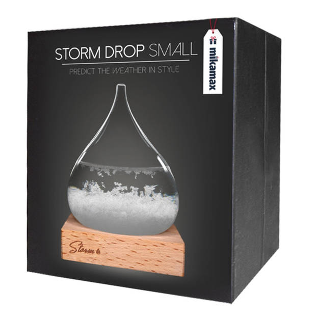Stormglas s/mall - ø 8 x 11 cm - Voorspelt het Weer - Stormglas Druppel - Original
