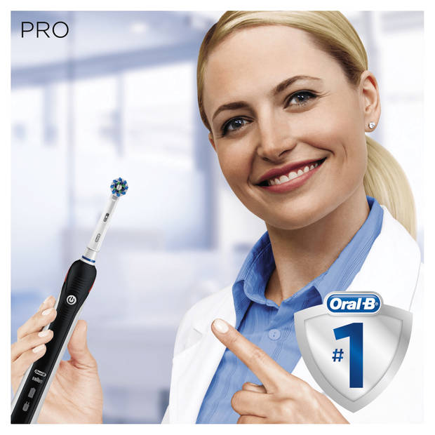 Oral-B elektrische tandenborstel Pro 2 2950N Duo zwart en roze - 2 poetsstanden