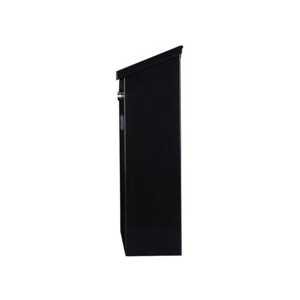 Perel brievenbus Monaco 36,8 x 36,5 cm staal zwart