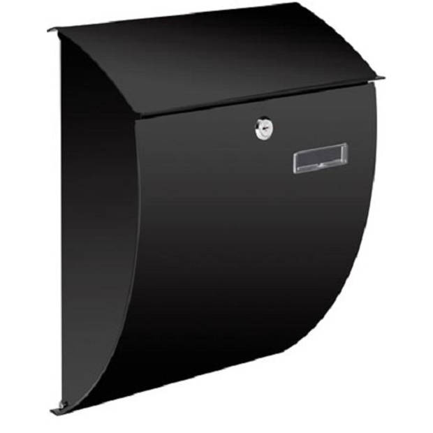Perel brievenbus Nice 31 x 40 cm RVS zwart