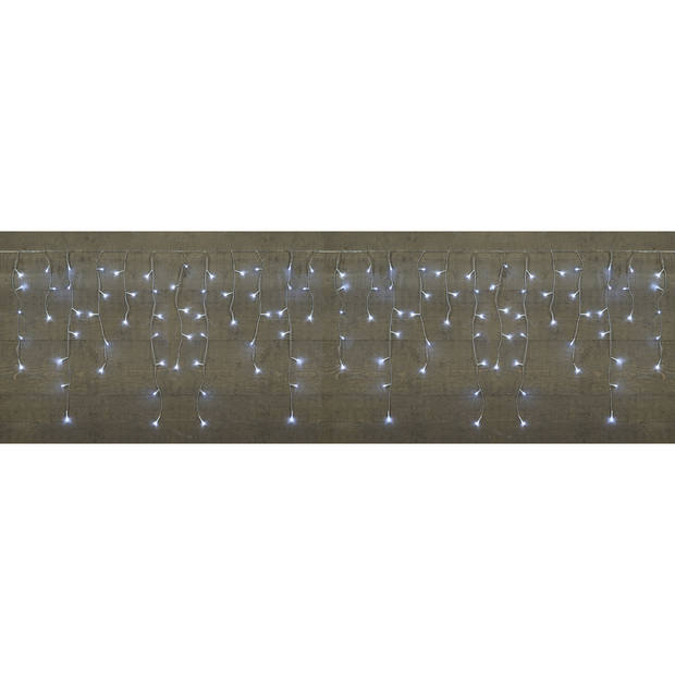 IJspegelverlichting lichtsnoer met 360 lampjes met knipperfunctie helder wit 720 x 60 cm - Kerstverlichting lichtgordijn