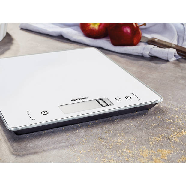 Soehnle keukenweegschaal Page Comfort 400 - extra groot weegvlak - 1 gr nauwkeurig - digitaal - tot 10 kg - wit