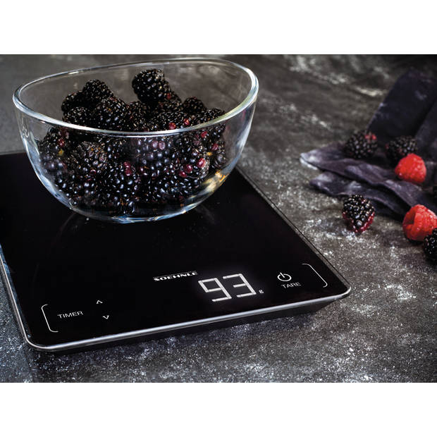 Soehnle keukenweegschaal Page Profi 100 - digitaal - 1 gr nauwkeurig - tot 15 kg - zwart