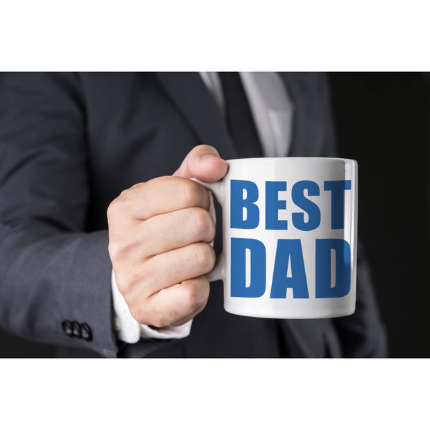 Vaderdag cadeau mok / beker Best Dad 300 ml - feest mokken