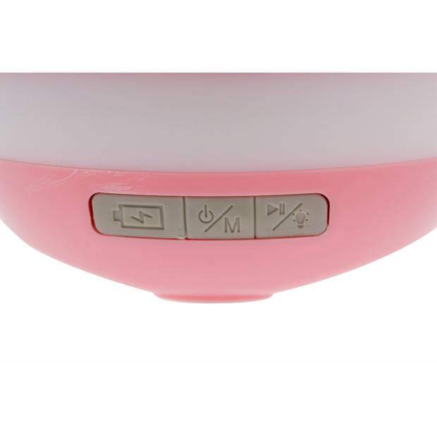United Entertainment - Oplaadbare LED Bloempot met Bluetooth Speaker - Roze