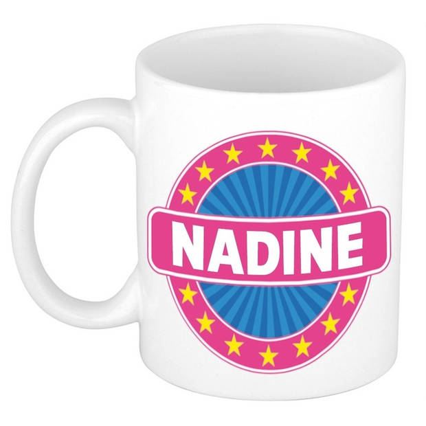 Voornaam Nadine koffie/thee mok of beker - Naam mokken