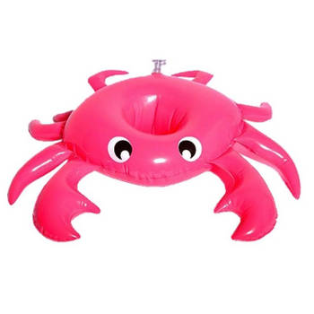 Swim Essentials Opblaasbare bekerhouder 18 cm Krab roze