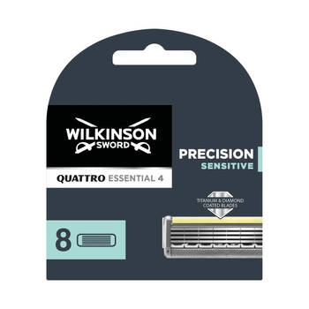 Wilkinson Sword Quattro Titanium Sensitive Scheermesjes - 8 stuks