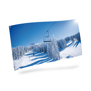 Achtergrond doek - skilift 150x75 cm