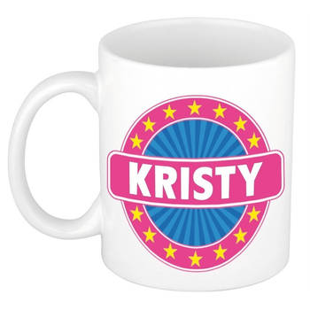 Voornaam Kristy koffie/thee mok of beker - Naam mokken