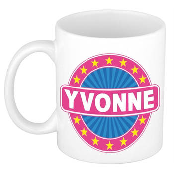 Voornaam Yvonne koffie/thee mok of beker - Naam mokken