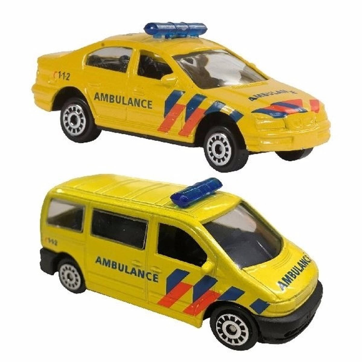 luisteraar Vierde ik ben trots Nederlandse ambulance speelgoed modelauto set 2-dlg | Blokker