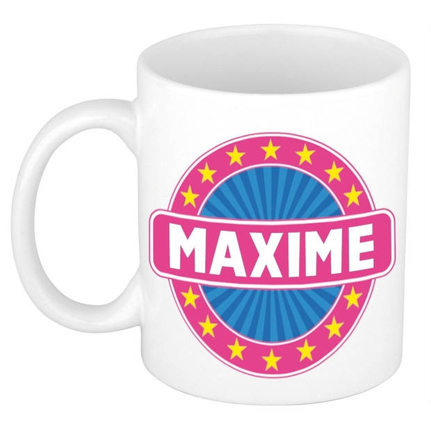 Voornaam Maxime koffie/thee mok of beker - Naam mokken