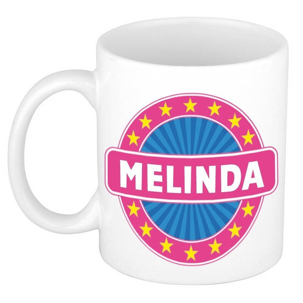 Voornaam Melinda koffie/thee mok of beker - Naam mokken