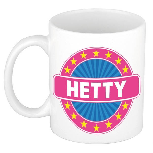 Voornaam Hetty koffie/thee mok of beker - Naam mokken