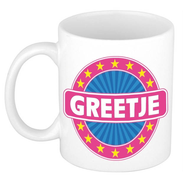 Voornaam Greetje koffie/thee mok of beker - Naam mokken