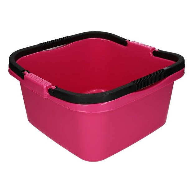 Roze afwasteil / emmer met handvat 13 liter - Afwasbak