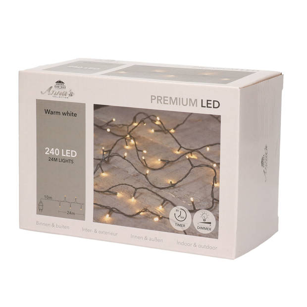 240 kerst LED lampjes warm wit voor buiten - Kerstverlichting kerstboom