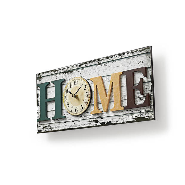 Nedis houtlook design wandklok 'HOME SWEET HOME'