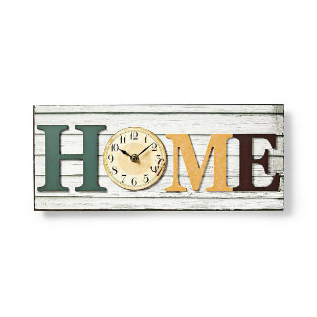 Nedis houtlook design wandklok 'HOME SWEET HOME'