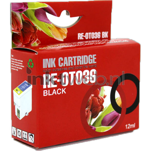 Huismerk Epson T036 zwart cartridge