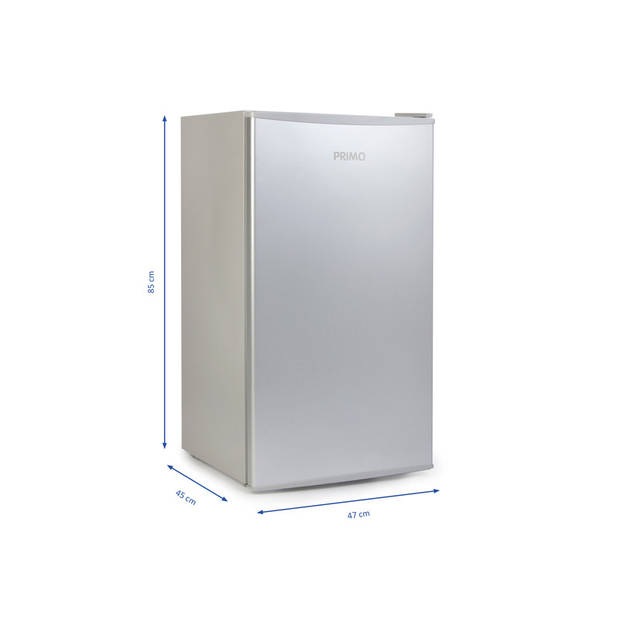 Primo FR6-WS Tafelmodel koelkast met extra koelvak - 93L - A+/F - Zilver