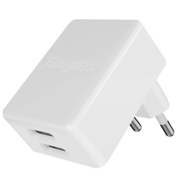 Energizer oplader dubbele USB-poort 4.8A voor iPhone/iPad wit