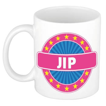 Voornaam Jip koffie/thee mok of beker - Naam mokken