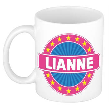Voornaam Lianne koffie/thee mok of beker - Naam mokken