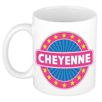 Voornaam Cheyenne koffie/thee mok of beker - Naam mokken