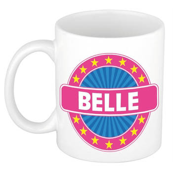 Voornaam Belle koffie/thee mok of beker - Naam mokken