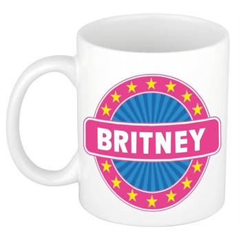 Voornaam Britney koffie/thee mok of beker - Naam mokken