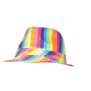 Boland hoed Popstar unisex regenboog