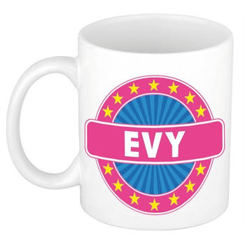 Voornaam Evy koffie/thee mok of beker - Naam mokken