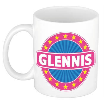 Voornaam Glennis koffie/thee mok of beker - Naam mokken