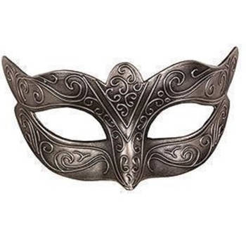 Venetiaans masker loup zilver - Verkleedmaskers