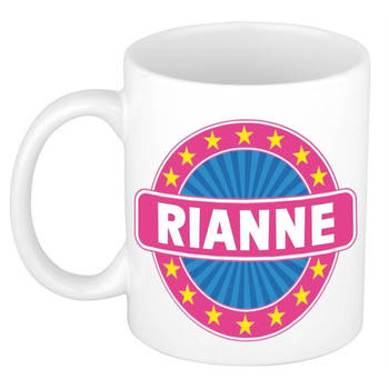 Voornaam Rianne koffie/thee mok of beker - Naam mokken